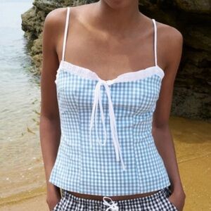 Zara Gingham Top
